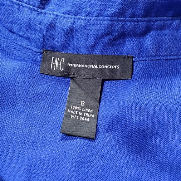 🆕️I.N.C Button Down Shirt - 100% Linen - Picture 6 of 6